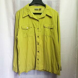 Chicos Women's Cotton Collared Blouse Green Size 3 US XL 16/18